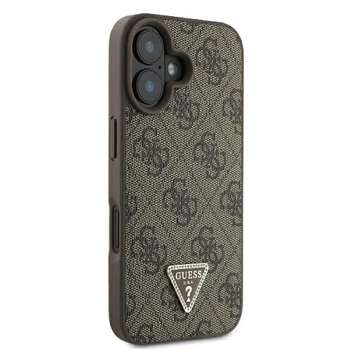 Coque pour iPhone 16 Guess Leather Metal Logo Metal Logo Strass Bandoulière GUHCP16SP4TDSCPW - vue 7