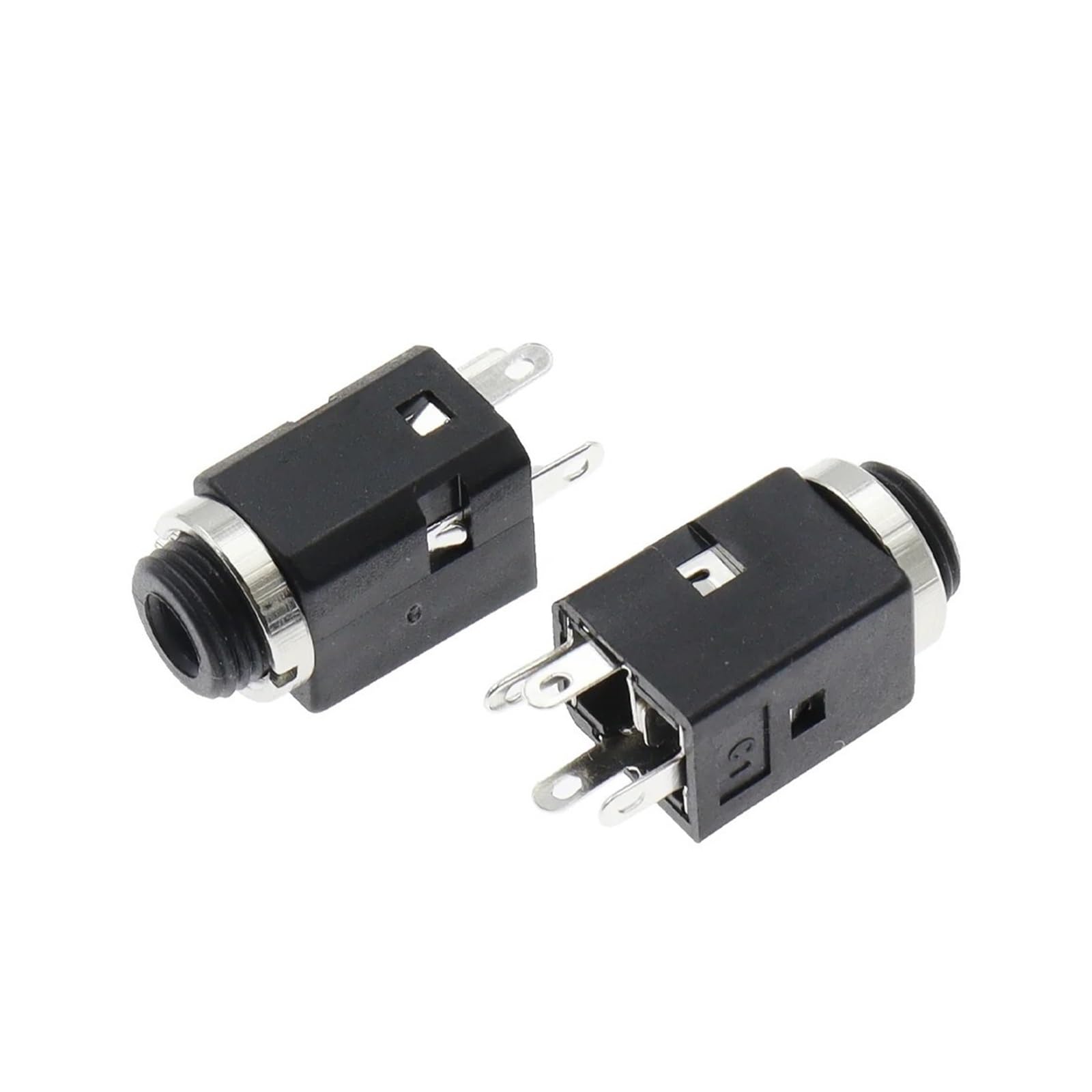 AEVHBAMXN 3.5mm Stereo Female Jack with 4 Pin Vertical Connector and Screw for 3.5mm Headphones, PJ-341, 3 Pole