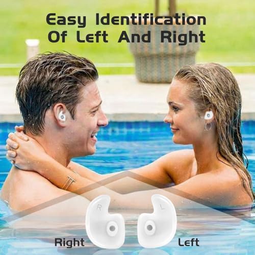 Image of Silicone Swimming Waterproof Soft Ear Plugs Reusable Anti-Noise Dust-Proof Water Diving Sports Earplugs White One Size