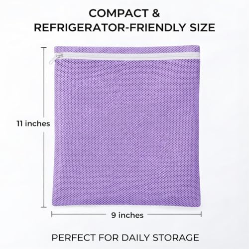 Image of Reusable Vegetable Fridge Bags Of 3 Colors, Lightweight, Washable, Storage For Fruits, Vegetables, Toys, Groceries, Kitchen And Home Organizer (15)