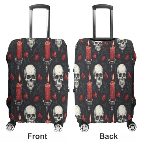 Skull Gothic Witchy Travel Suitcase Protector Luggage Cover Protective Washable Anti-scratch Baggage Cover3