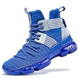  Zapatillas Unisex Niños Zapatos de Baloncesto Casual Zapatos Correr Sneakers para Adolescente Unisex, 36 EU, Azul