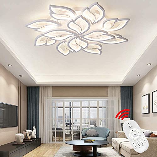 Plafonnier LED acrylique avec télécommande intensité variable pour décoration chambre - 2