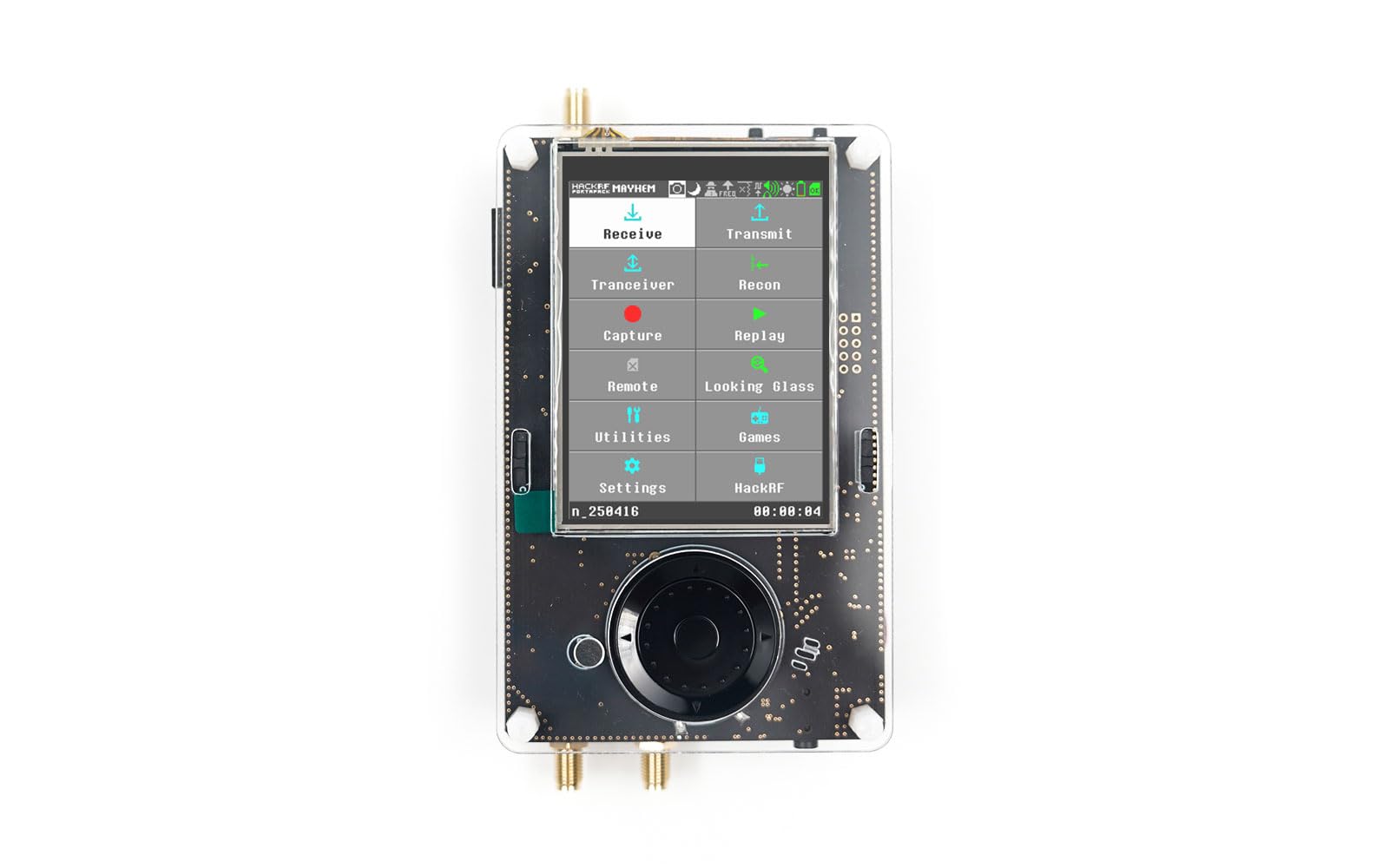 Portapack H4 + HackRF One Kit All-in-One com Antenas Arcylic Case