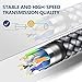 JSAUX Cat 6 Ethernet Cable, 6.6ft Flat Wire LAN Rj45 High Speed Internet Network Cable-Solid Cat6 High Speed Computer Wire with Clips& Snagless RJ45 Connectors Compatible with Modem, Router, PC -Grey