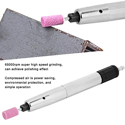 Pneumatic Air Grinder and Compact Pneumatic Grinder,Pneumatic Engraving Pen 65000rpm,Straight Handle Pneumatic Tool