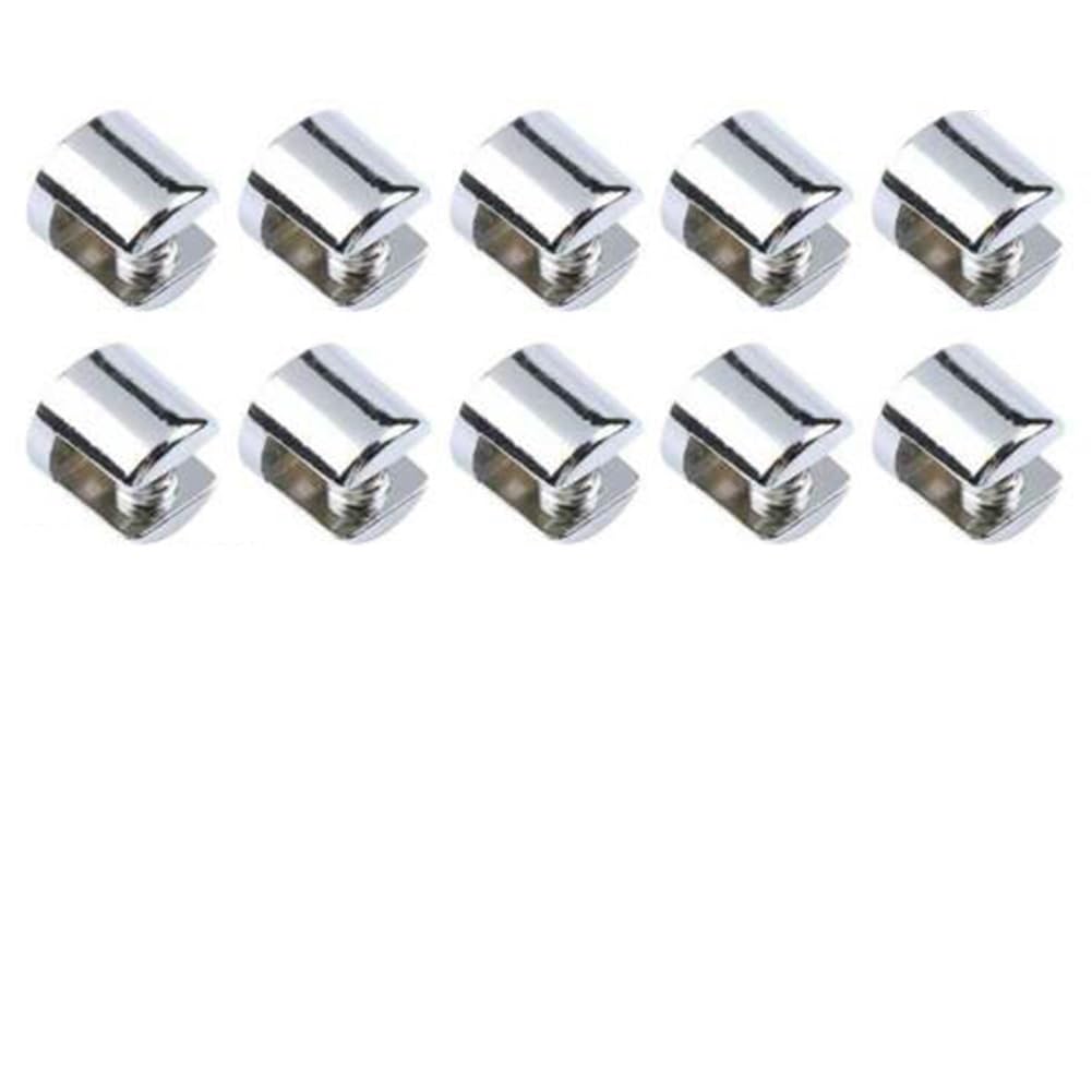 Glass Clamps 10pcs Glass Clamp Brackets Holder Support Bracket Clamps for 6-8mm Cabinet Shelf Plates