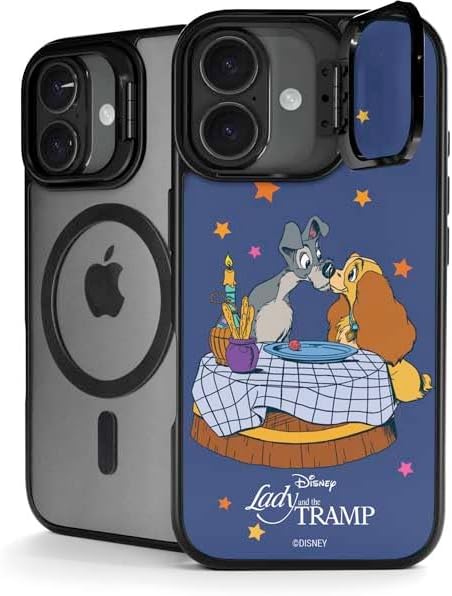 Skinit Kickstand Phone Case Compatible with iPhone 17 - Officially Licensed Disney Lady & The Tramp Spaghetti Dinner Design