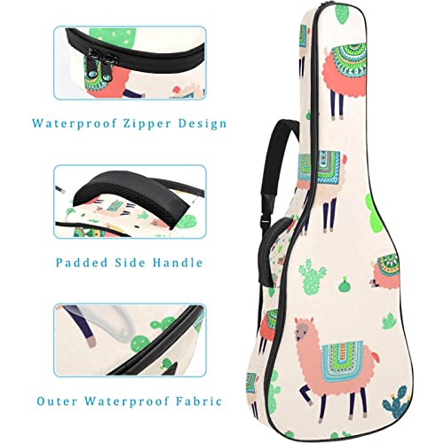 Hondank Housse imperméable pour guitare acoustique avec double bandoulière et poche Motif feuilles Vert, Multicolore 05… - Les Beatles, Paul McCartney, John Lennon, RIngo Starr, George Harrison Hondank Housse imperméable pour guitare acoustique avec double bandoulière et poche Motif feuilles Vert, Multicolore 05… – Image 5