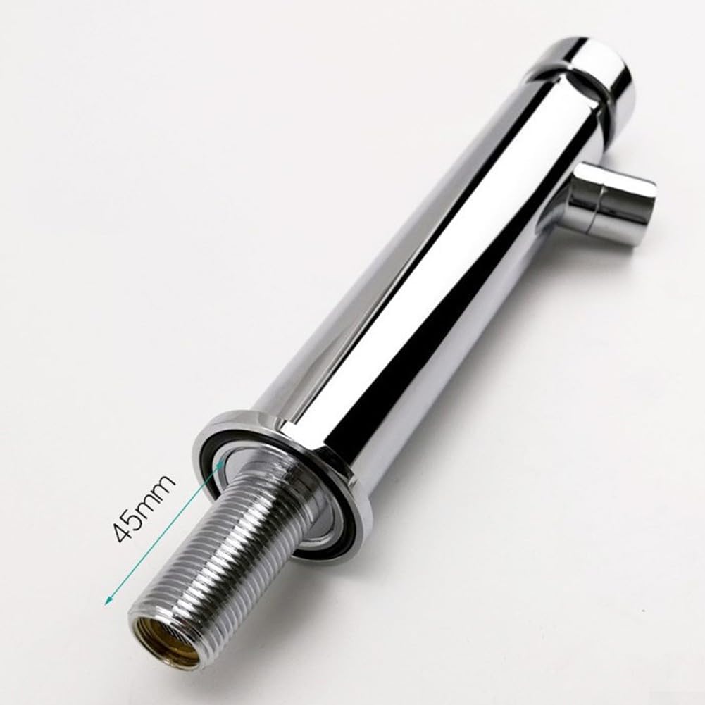 Grifo Moderno de Pared con Temporizador, Totalmente de Cobre, con pulsador para Agua fría, Mezclador de Lavabo con Cierre automático de 4 a 8 Segundos (4,5 cm).
