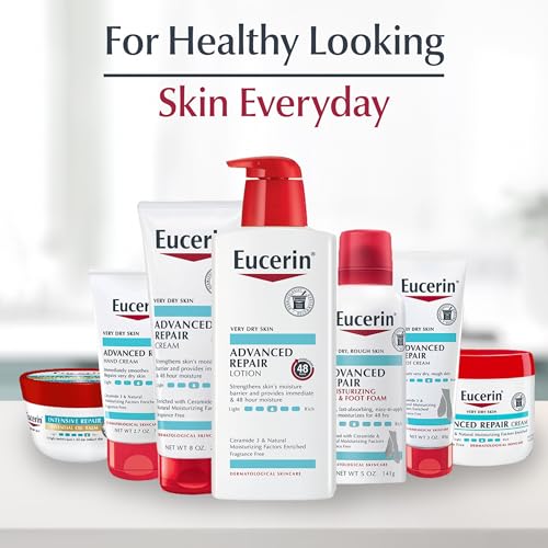 Image of Eucerin Advanced Repair Body Lotion, 16.9 FL OZ Pump Bottle, and Eucerin Advanced Cleansing Body Wash and Face Cleanser, 16.9 FL OZ Bottle, Dry Skin Relief Bundle