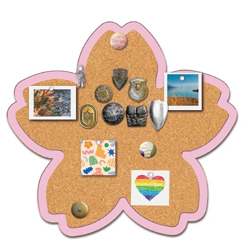 CRASPIRE Tablero Corcho Chinchetas Flores Marco Diseño Flor Cerezo Rosa Madera Decorativa Colgar En Pared Ideal Guardar Recuerdos Broches O Notas Hogar Oficina Aula O Bodas