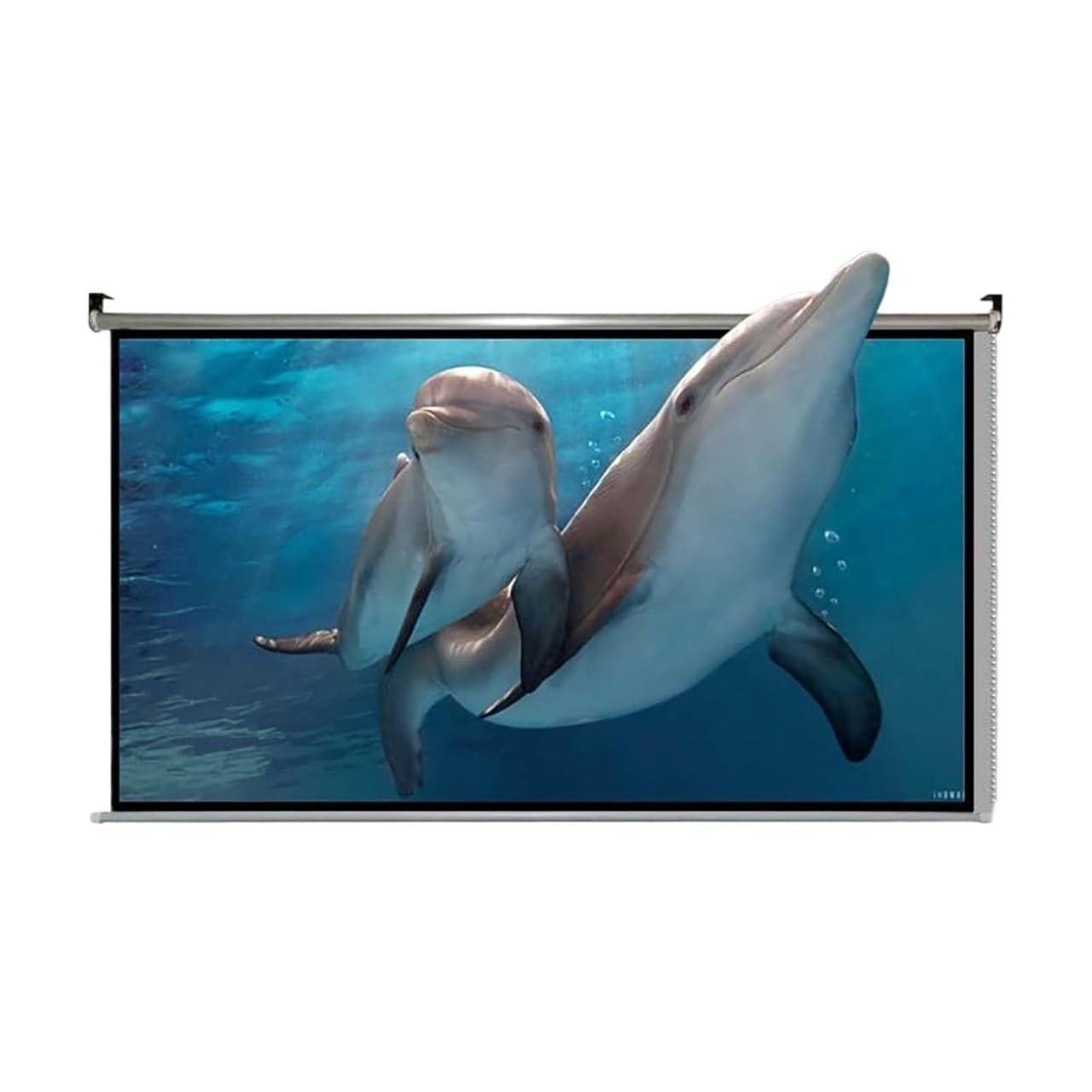 Przenośny ekran projekcyjny, Wall Ceiling Mounted Pull-Down Projector Screen 4:3/16:9 60-72 inch Multicolor(Gray Fiberglass,4:3 72in)