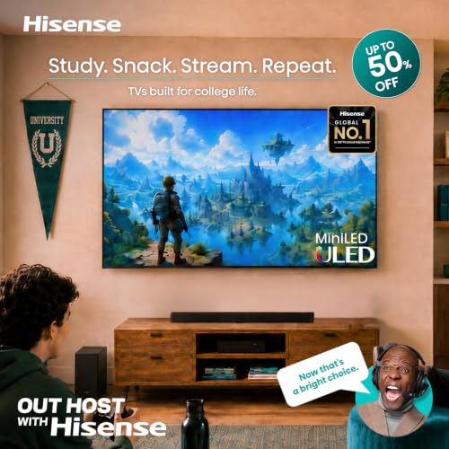Image of Hisense 32-Inch Class A4 Series HD 1080p Smart VIDAA TV (32A4NV, 2026 Model) - DTS Virtual: X, Noise Reduction, AI Sports Mode, Apple Airplay & Apple Home, Alexa Built in