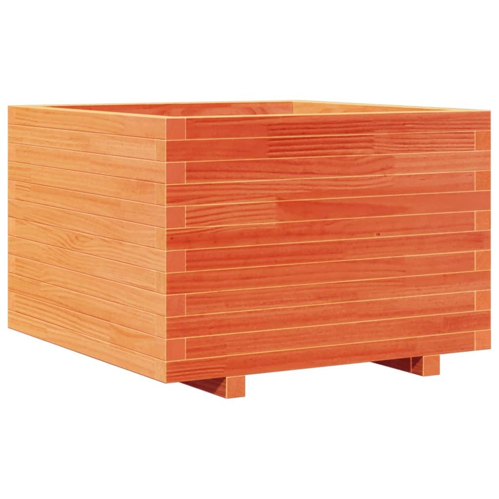 Jardinière carrée en bois massif 70x70 cm pour en finir avec les bacs qui cassent
