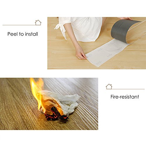 Co-Z Peel And Stick Floor Tile, Self Adhesive Vinyl Flooring 36X6 Inch, Waterproof Vinyl Tiles Removable Stickers Tile For Living Room Bedroom Dining Room, 16-Pack 24 Sq. Feet, Oak #TOP2