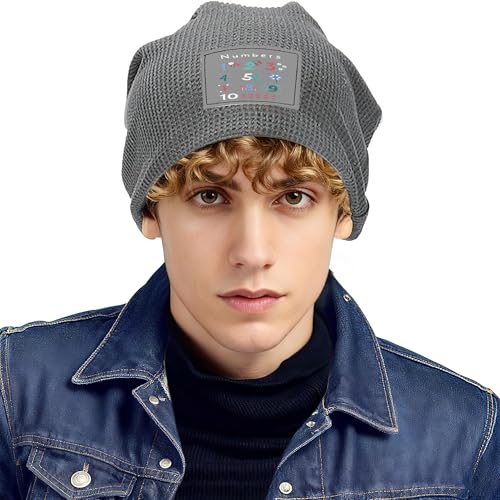 Bonnet en maille gaufrée gris pour patinage et activités hivernales - 4