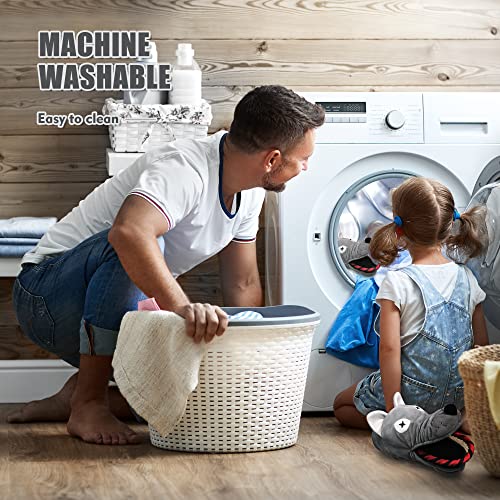 Nocciola Interactive Plush Dog Toys，Stuffed Dog Rope Toys With Interactive Rope Teething Toys, Squeaky Dog Chew Toys For Small To Medium Dogs（Wolf） #TOP5