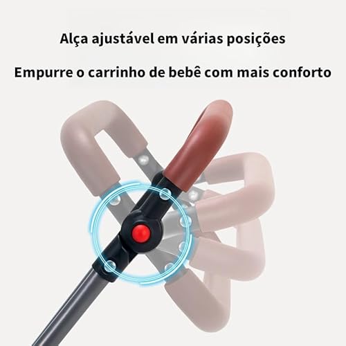 Carrinho De Passeio Pet Cães E Gatos 3 em 1 Dobrável Pequenos E Médios Porte Até 15KG GT08Y (Rosa)