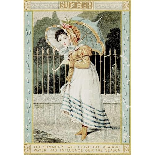 ArtDirect Summerrain Unframed Art Print Giclee Poster by Vintage Apple Collection - Ready for Framing with Customization Sizes 7x10, 10x14, 14x20, 24x35, 33x48, and 42x60 Inches