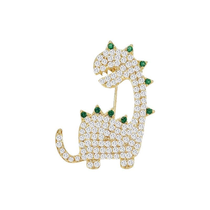 Image of Dinosaur Brooches for Women 18K Gold Plated Dinosaur Brooch Pin Cute Dino Jewelry Gift for Mother Wife Daughter