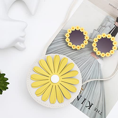 SOTOGO 2 Pieces Little Girls Crossbody Bag Princess Purse Set Toddler Purse Cute Kids Handbag Fashion Sunglass for Girls4