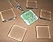 Olivia Pearl Designs 10 Small Ultra Clear 1 Inch Square Glass Tiles for Jewelry Making and Crafting