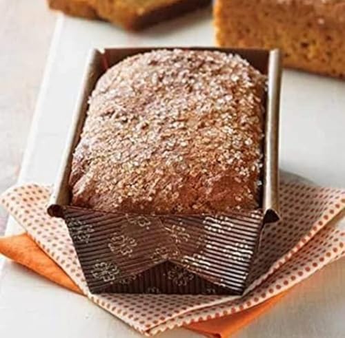 Image of Loaf Pans, Plumpy Disposable Loaf Bread Pan, Bread Pans for Baking Molds with Festive Snowflake and Christmas Designs, for Cakes and Treats (Choco Brown, Pack of 10)