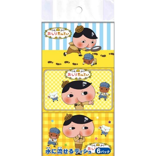 ダイレイ おしりたんてい ミニポケットティシュ 6パック