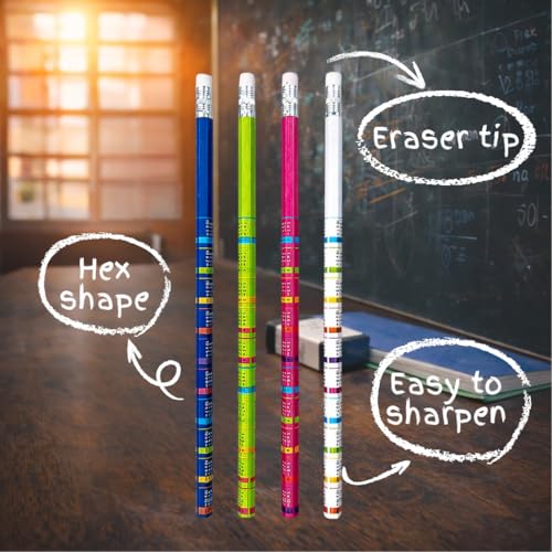 Image of One2Ten Pencils (100) | Super Fun Unicorn & Space Cartoon Theme Dark Lead Pencils for Kids | HB Writing Pencils for Girls & Boys | School & Return Gift Stationery.