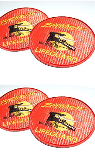 2 X Lifeguard 80 X 80 mm Iron-On applicazione