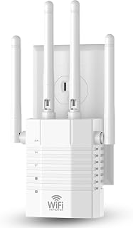 WiFi Extender Signal Booster,WiFi Extender Supports 105 Devices, 1.2Gbps Home Signal Booster,Dual Band 5GHz/2.4GHz, WiFi Booster Up to 12880 Sq.ft, EasyMesh Compatible, One Ethernet Port