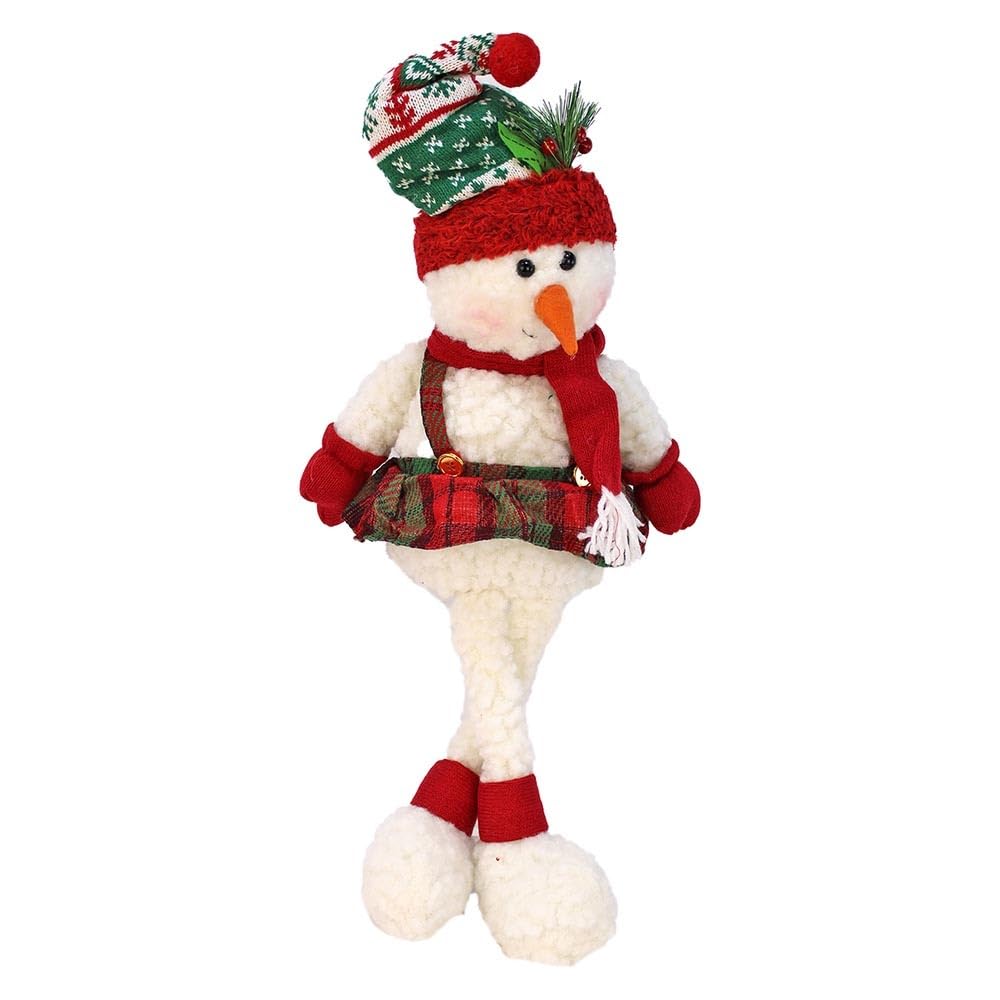 BEMIRO Deko Schneemann mit baumelnden Beinen - ca. 75 cm