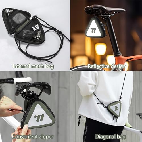 Sac selle vélo mini portable petit sac vélo compact triangulaire