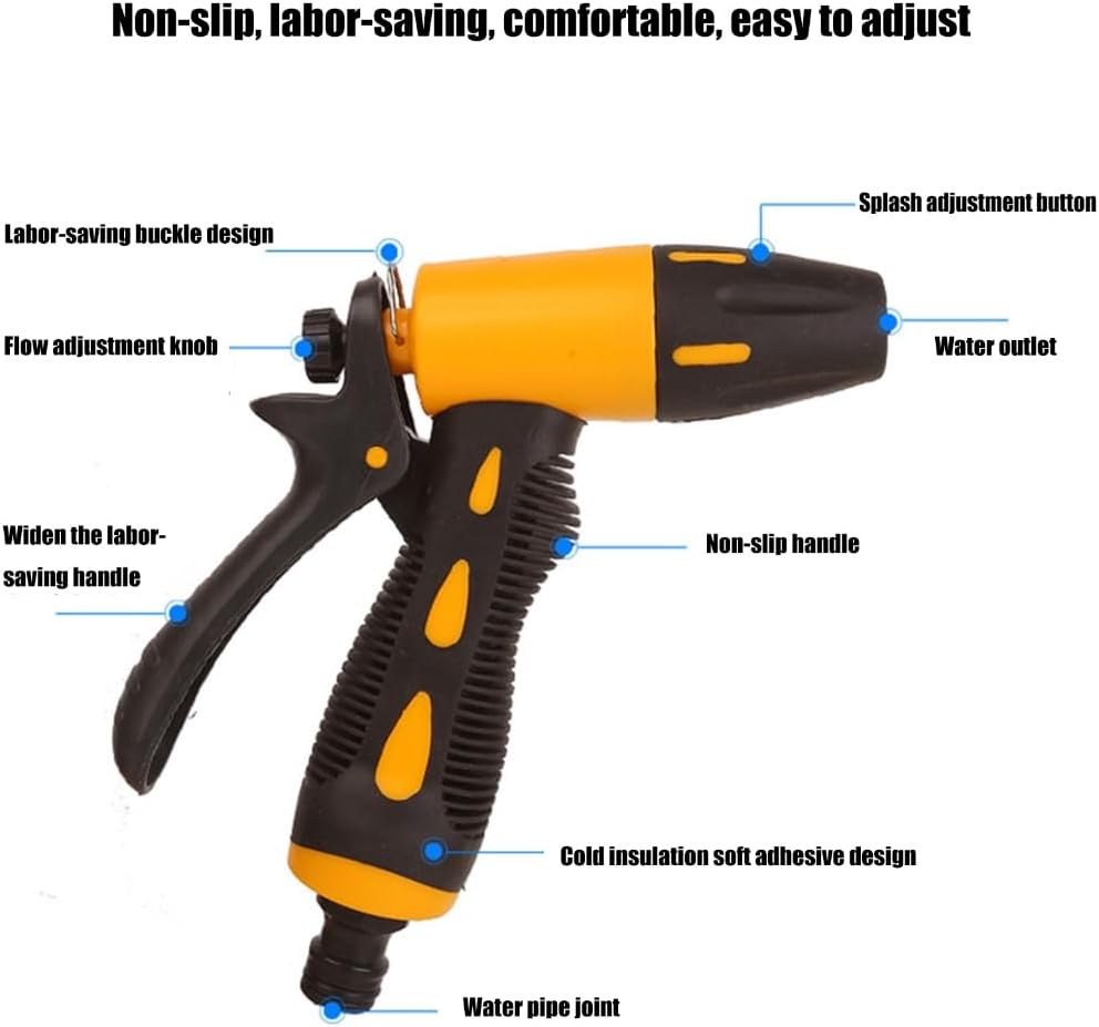 4 Pcs Garden Sprays Guns Car Wash Guns High-Pressure Water Guns Garden Water Guns with 3 Nozzles Practical Washing Tool