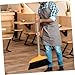 Mikinona Patio Cleaning Broom Soft Bristle Stainless Steel Long Handle Heavy Duty Commercial Sweeper