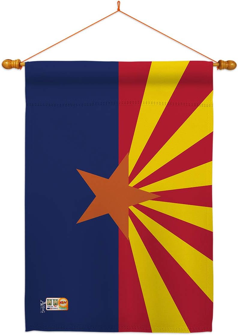 Arizona House Flag Americana States USA American Territories Republic Country Particular Area Small Decorative Gift Yard Banner Made In 28 X 40