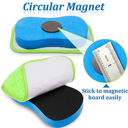 image for Zonon Microfiber Dustless Chalk Eraser Magnetic Chalkboard Cleaner Mul