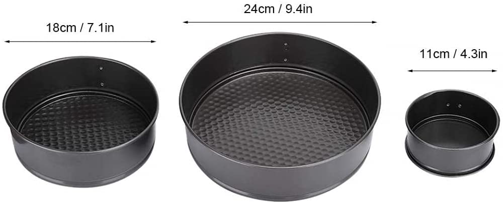Tortiera, 3 Pezzi/set 11 Cm 18 Cm 24 Cm Fondo Removibile A Forma Di Tondo Stampo Per Dolci Fai Da Te