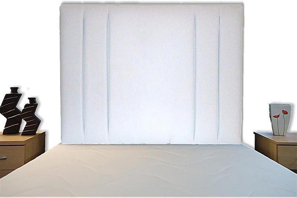 Milano Faux Leather Wall Mounted Bed Headboard In Double, King Or Super King - Height 42" (106cm) (King Size 153cm, White)