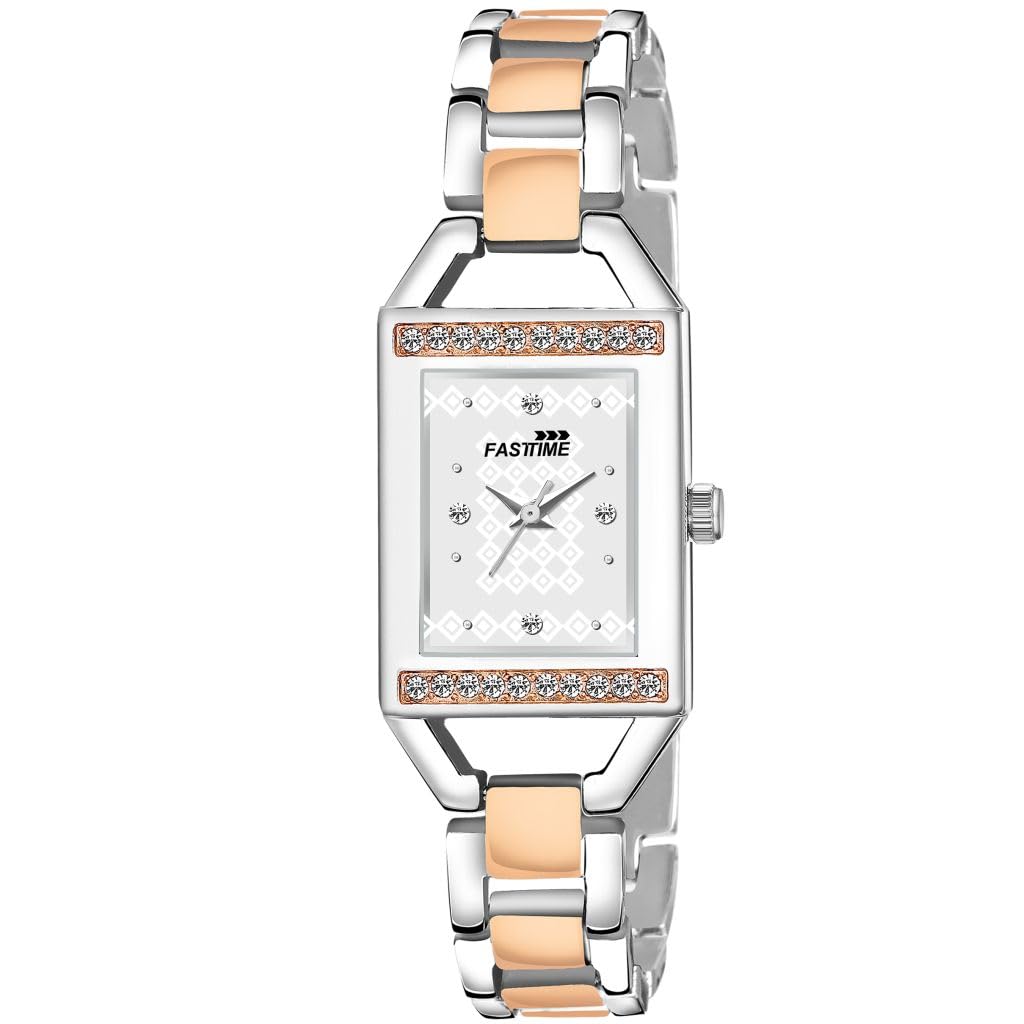 FASTTIME Ladies BI Metal Rectangular Shape Watch 11506 WQMS (B0C81TNHMR) Amazon Price History, Amazon Price Tracker