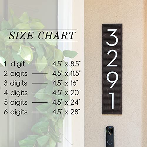 House Numbers For Outside, Vertical - 3 Wood Colors - Up To 6 Digits, Modern House Numbers, Address Numbers #TOP2