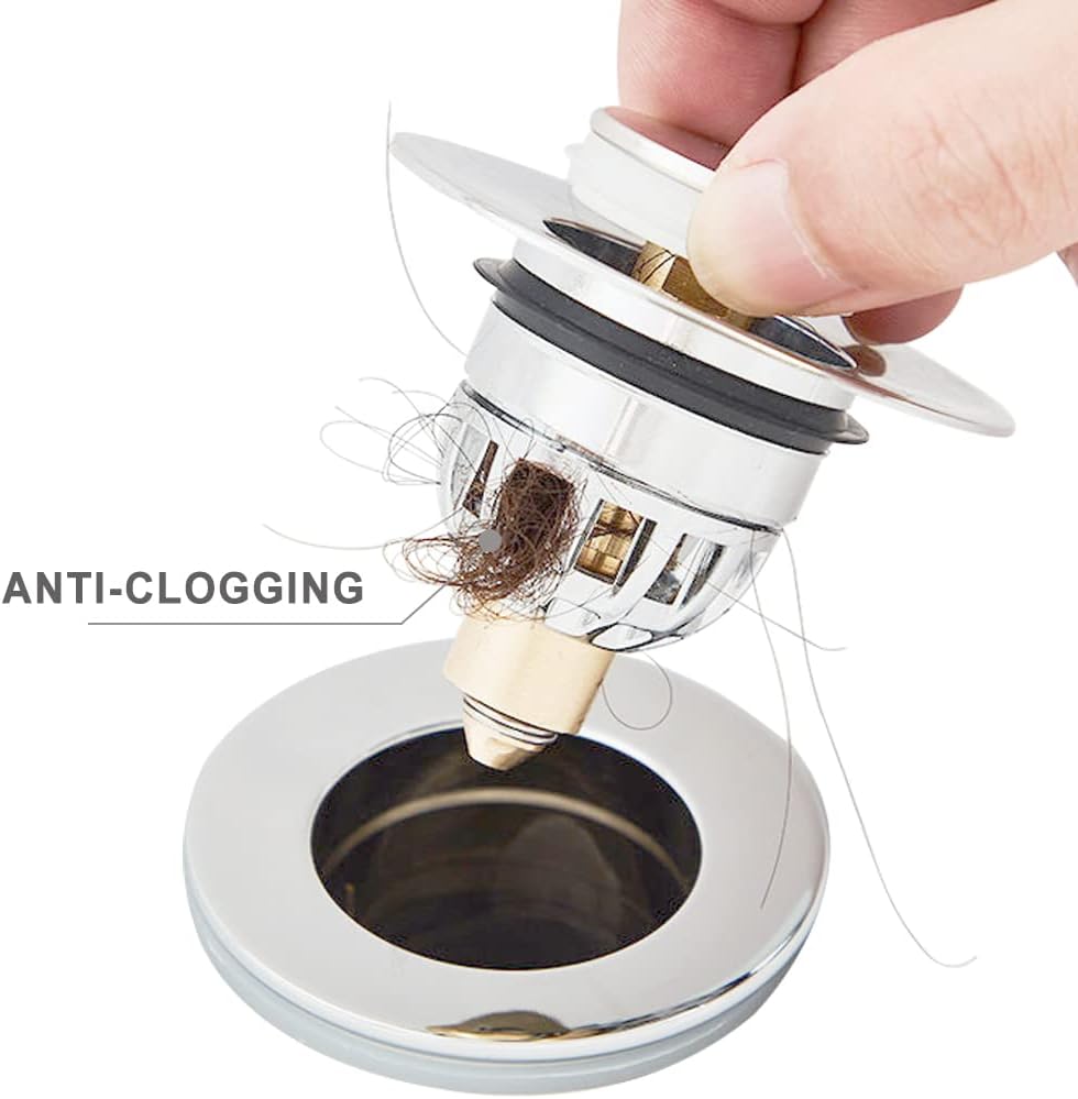 3440mm Universal Pop Up Sink Plugs,Bath Plug Replacement for Basin or