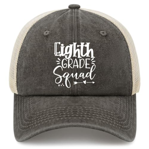 WHAUTVDR 8th Grade Squad Hat Trucker Hat Men Fashion Baseball