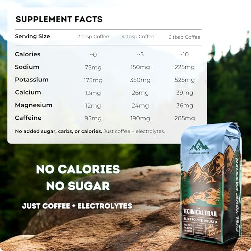 Image of Long Run Coffee - Hydrating Coffee with Electrolytes - All Natural Energy + Hydration + Recovery for Athletes - Stomach Friendly Electrolyte Coffee for Runners (5 lb, Light Roast)