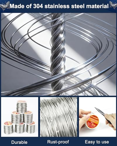 FIVEIZERO 28 Gauge 304 Stainless Steel Wire for Jewelry Making,109yd Stainless Steel Jewelry Wires Thin Metal Craft Wire for Necklace,Bracelet,Earring,Bead Stringing,DIY,Floral and Home Crafts