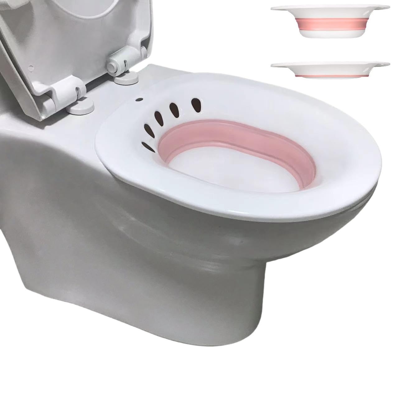 Baignoire de siège pour toilette, Bassin de bain Sitz pliable,bidet portable, convient aux toilettes universelles