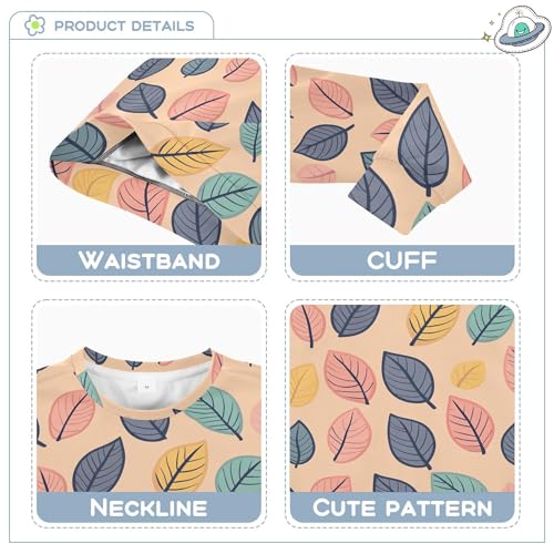 JUNZAN Colorful Leaves Kids Girls Sweatshirt Hoodie Long Sleeve Hoodie for Boys Party 4T3