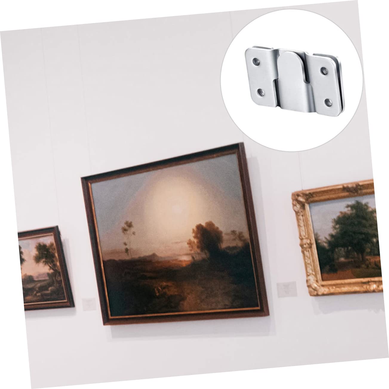 Paia Ganci Appendi Quadri per Sospendere Specchi Set 16 in Acciaio Inossidabile Argento , Resistente e Facile da Installare Design Semplice e Classico