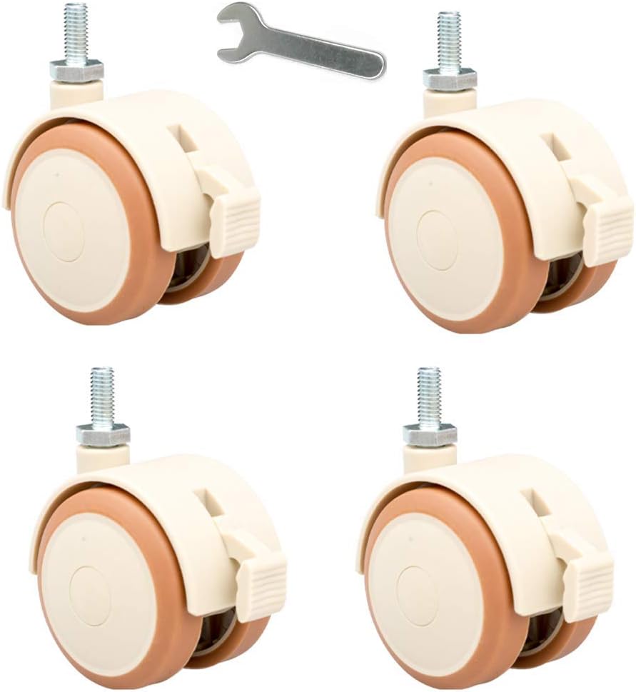 Set of 4 Child Crib Caster Rubber Swivel Cot Castors,2in Furniture